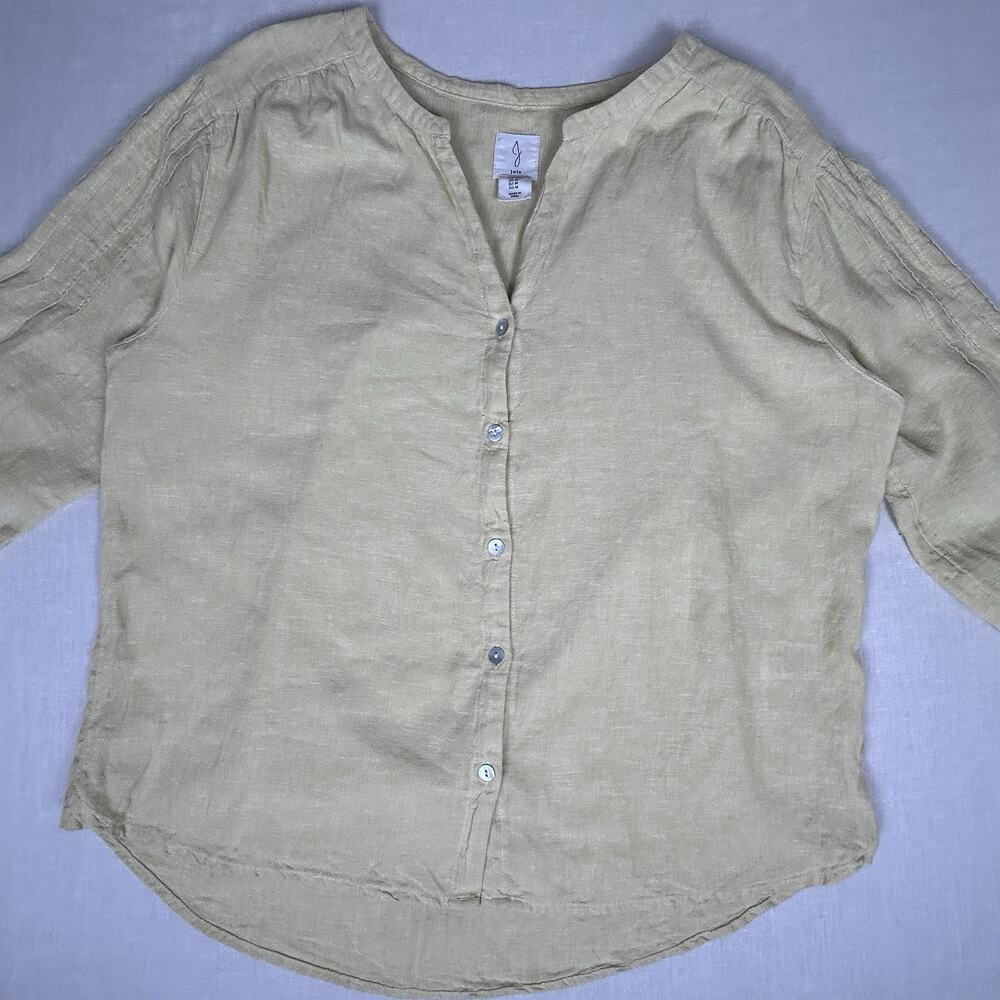 Joie Elevated Basic Linen Blend Button Front Blou… - image 2